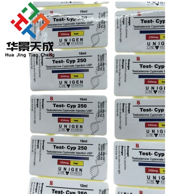 Etichette di flaconcini di vetro peptidici impermeabili