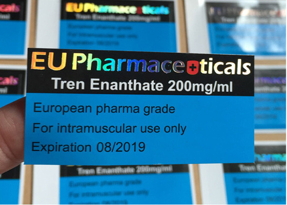 La fiala di vetro adesiva dei prodotti farmaceutici identifica gli autoadesivi per 200 mg Tren Enanthate