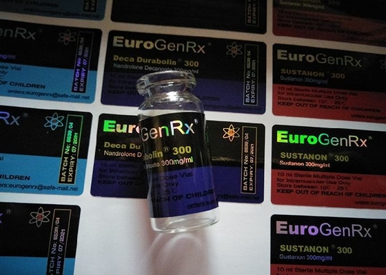 La fiala impermeabile lucida privata identifica l'ologramma 10ml etichette farmaceutiche