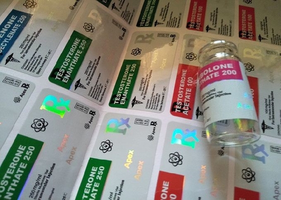Fiala farmaceutica Etichette adesive forti Etichette per fiale ologramma da 10 ml Per fiala Apex