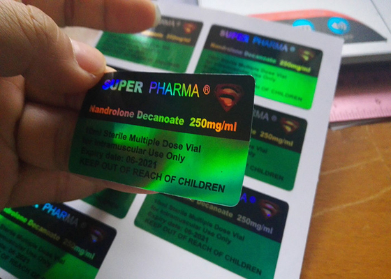 Le etichette della fiala dell'ologramma 10ml/bottiglia di vetro su ordinazione della farmacia identifica il Pharma eccellente Deisgn
