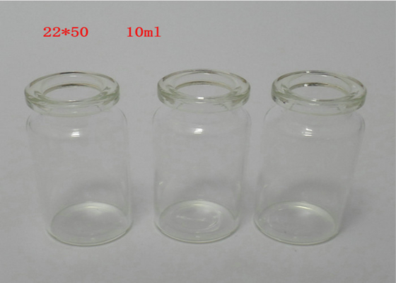 Sigillatura del tappo in gomma della bottiglia di vetro trasparente da 10 ml per l'iniezione della fiala