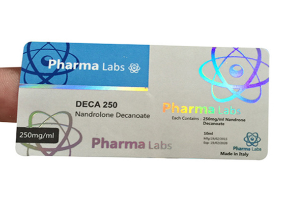 Etichette per fiale di prescrizione olografiche / Adesivi adesivi personalizzati Campioni gratuiti
