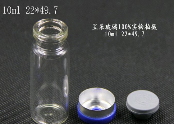 Transparent Tubular Glass Vials / Small Glass Bottles For Liquid vial