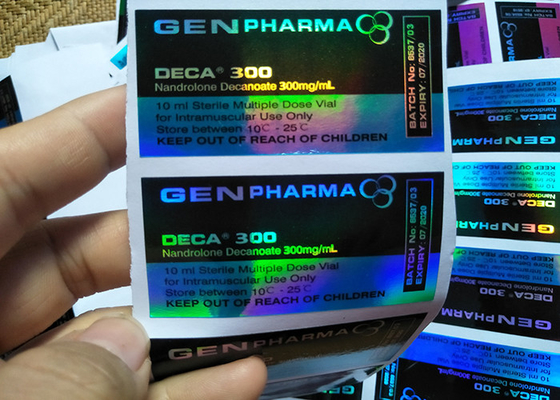 Etichetta su ordinazione della bottiglia di prescrizione della stampa dell'ologramma di colore blu per la fiala 10Ml