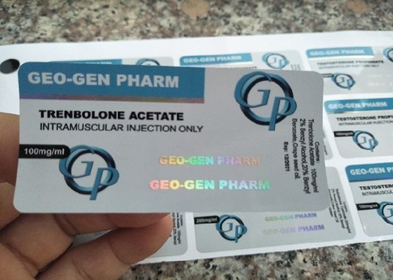 La fiala di vetro dell'ologramma etichetta Geo Gen Pharma Design per l'uso di fiale per iniezione da 10 ml