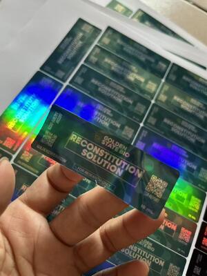 Ricostituzione Soluzione flaconcini di vetro farmaceutici Etichette 10 ml