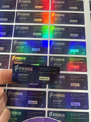 Etichette per fiale di peptide BPC 157 5mg