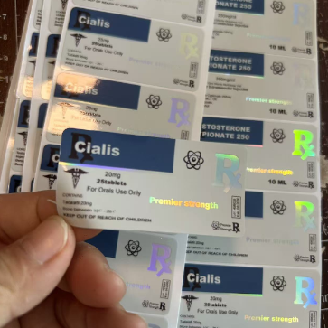 Le etichette per via orale di Cialis finite per flaconi di plastica da 50 mg