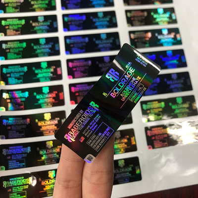 Etichette per fiale in vetro laser con ologramma a colori PMS