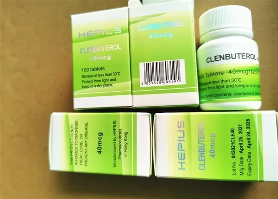 Clenbuterolo Tablette Anabolizzanti flaconcino ciclo flaconcino orale 40mcgx100/ bottiglia etichette e scatole