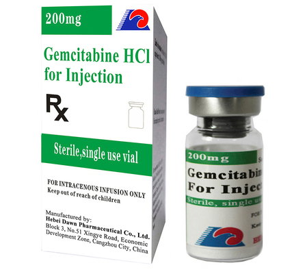 Gencitabine HCL 200mg Injection 10ml Etichette fiala per uso Singel