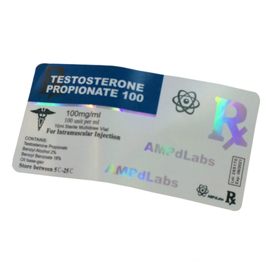 Test Propionato Iniezione Farmaci Vitricola Etichette 25x60mm Laser Hologramma Materiale