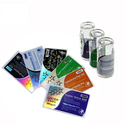 Etichette adesive forti per flaconcini da 10 ml Film laser in PET per le etichette in vetro per flaconcini di farmacia