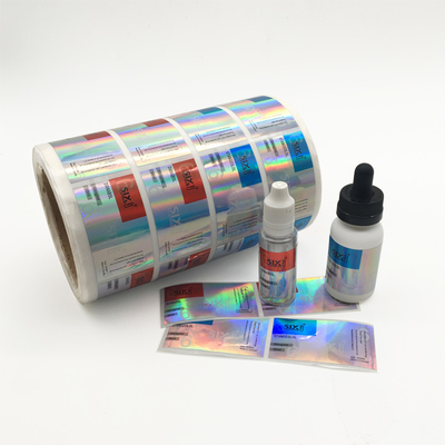 Etichette adesive forti per flaconcini da 10 ml Film laser in PET per le etichette in vetro per flaconcini di farmacia