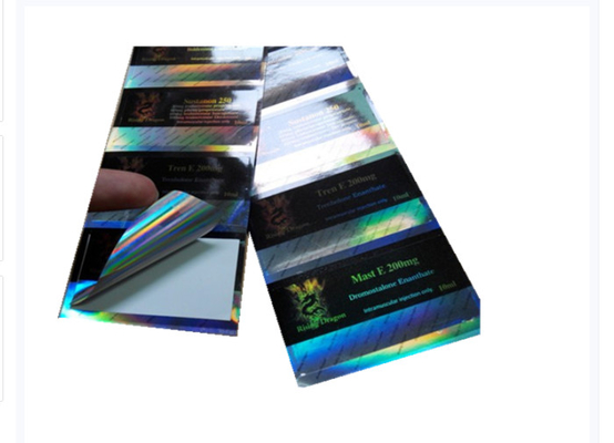 Etichette di flaconcini impermeabili da 10 ml Gen Pharma Design per bottiglie di vetro Moving Hologram Medicine