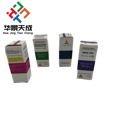 300 g Imballaggio cartaceo Farmaceutico Vials di vetro Scatola Bodybuilding Stampa Etichette 10 ml Scatole
