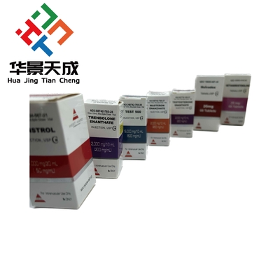 Test E Olio per iniezione Etichette e scatole di ologrammi 10 ml Viola Scatola di carta confezionamento