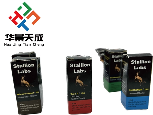 Test E Olio per iniezione Etichette e scatole di ologrammi 10 ml Viola Scatola di carta confezionamento
