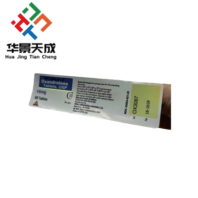 Anavar Oxandrolone compresse orali Etichette resistenti all' acqua Etichette cartacee di taglia personalizzata