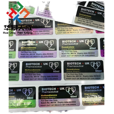 5 mg di Metribolone-5 Metiltrienolone Olio Etichette in flaconcino di steroidi in carta/PET/PVC