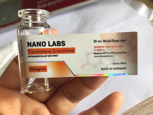 Etichette adesive forti per flaconcini di vinile da 10 ml per i Laboratori Nano Testo E Brand con effetto laser luminoso