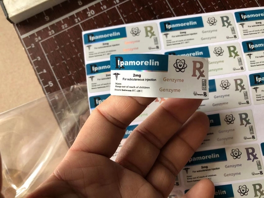 Etichette peptidiche per tirzepatide in flaconcino in vinile adesivo forte da 2 ml personalizzabili e durevoli