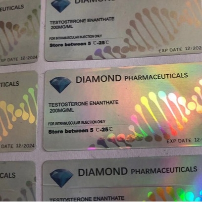 Diamond Pharmaceucital Brand Holographic 10ml Vial Sticker per bottiglie di olio iniettabile Primobolan