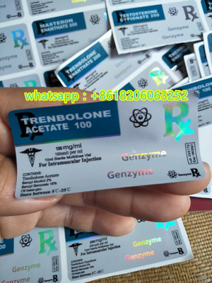 TEST Glossy/Mat Finish E 250 Farmaci 10 ml Etichetta di bottiglia di vetro Ologramma personalizzato a seconda delle esigenze