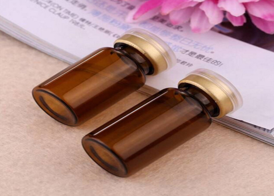 Vial di vetro marrone chiaro da 10 ml con tappi e tappi per l' olio di iniezione di steroidi