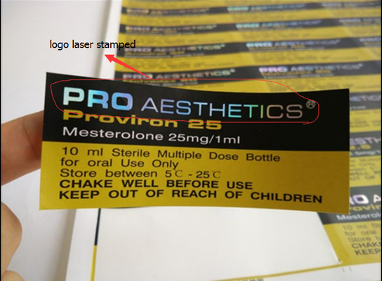 Nuovo design di test ologrammi Cyp etichette di flaconcino da 10 ml con linee dorate