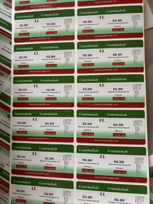 Etichette adesive personalizzate per olio per iniezione per prodotti steroidei EQ 200 con materiale in PVC