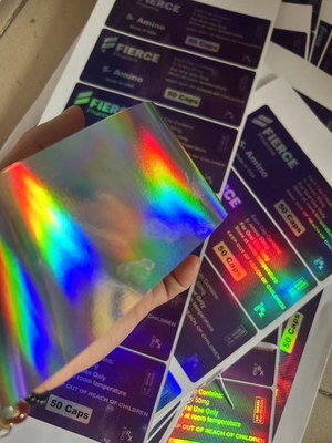 MK600 Orale 60 compresse Etichette Hologrammateriale U PER sacchetti di chiusura a cerniera in alluminio