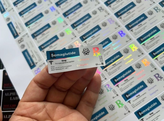 Tirzepatide 60mg 2ml Etichette del flaconcino di vetro con materiale laser ologramma PET