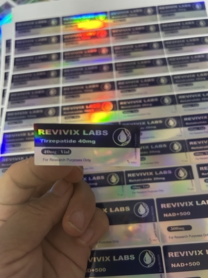 Tirzepatide 10mg Etichette del flaconcino peptidico per imballaggi farmaceutici