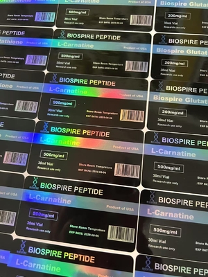 ETICHETTE PER FLACONCINI DI L-CARNITINA 500mg/ml 30ml, LOGO E DESIGN PERSONALIZZATI