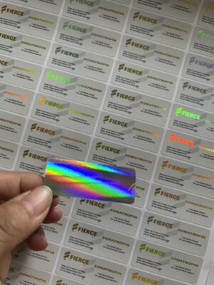 Somatropina 10iu Hg H 3.7mg per etichetta del flaconcino