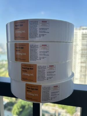Test Cyp250 10ml Glass Vial Labels With Roll