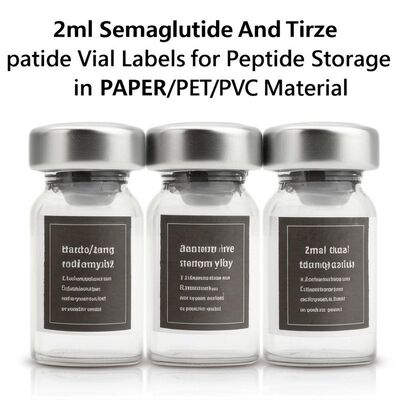 2 ml di etichette per flaconcini di semaglutide e Tirze  Patide per la conservazione dei peptidi in carta/ PET/ PVC