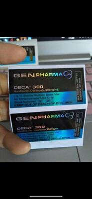 10 ml Test E 250 Laser Etichette di materiale con il logo Muscular Man