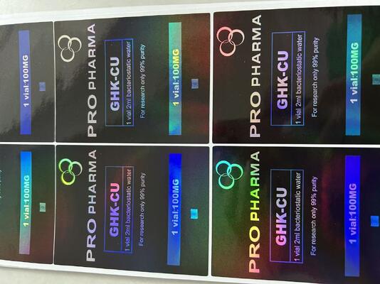 Etichette per sacchetti Mots-c 10mg con PET laser ologramma