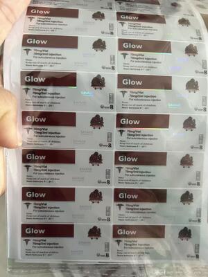 Etichette per fiale Glow 70mg 2ml 3ml con design personalizzato