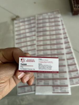 Etichette per fiale di peptide TB500 2ML 2ML con materiale in PVC bianco