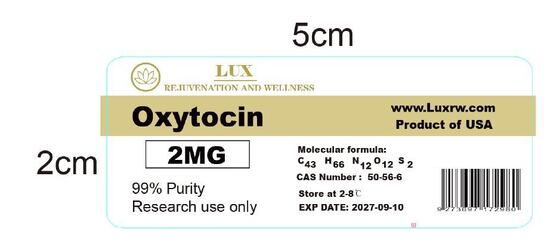 TB500 Etichette del flaconcino a peptidi in PVC impermeabile