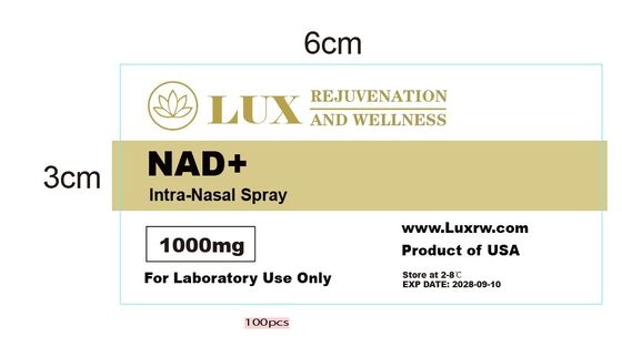 Etichette per fiale di vetro di dimensioni personalizzate con finitura lucida impermeabile per uso farmaceutico