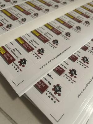 Etichette per fiale di vetro impermeabili con forte adesivo, dimensioni personalizzabili per flaconi farmaceutici
