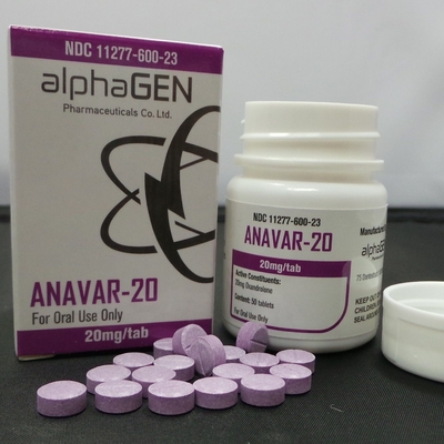 Alphagen Pharma Oral Ananvar 20mg Etichette e scatole per l'imballaggio di fiale