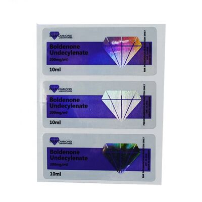 Etichette olografiche della bottiglia della fiala, nomi di prodotto differenti Colori Etichetta della fiala da 10 ml