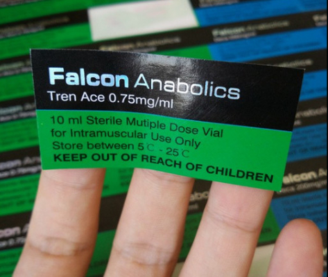 Etichetta del flaconcino di ologramma di plastica personalizzata in colore bianco per l' imballaggio del prodotto