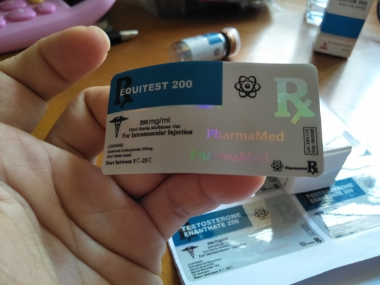 Etichette di vetro olografiche della fiala di Equitest 10Ml con la laminazione lucida dei pp